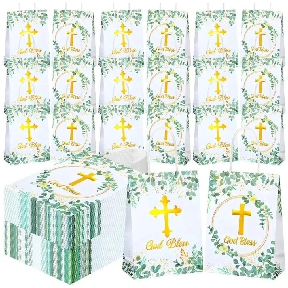 50 Pcs First Communion Gift Bag Baptism Gift Bag Christian Gift Bags